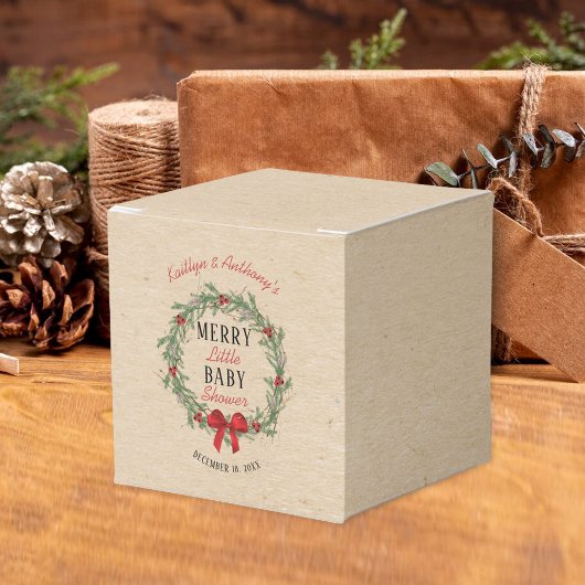 Merry Little KerstBaby shower Bedankdoosjes