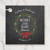 Merry Little KerstBaby shower Bedankjes Labels (Voorkant)