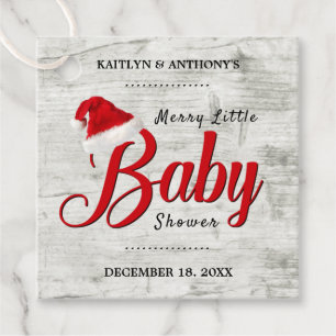 Merry Little KerstBaby shower Bedankjes Labels