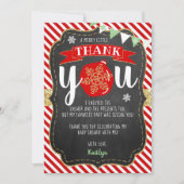 Merry Little KerstBaby shower Bedankkaart (Voorkant)