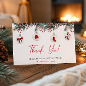 Merry Little KerstBaby shower Bedankkaart