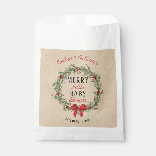 Merry Little KerstBaby shower Bedankzakje (Voorkant)