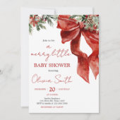 Merry Little KerstBaby shower Kaart (Voorkant)