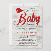 Merry Little KerstBaby shower Kaart (Voorkant)