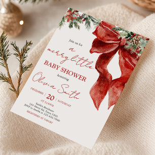 Merry Little KerstBaby shower Kaart