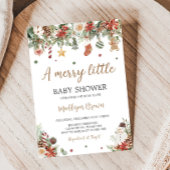 Merry Little KerstBaby shower Kaart