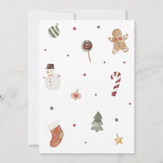 Merry Little KerstBaby shower Kaart (Achterkant)