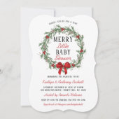 Merry Little KerstBaby shower Kaart (Voorkant)