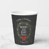 Merry Little KerstBaby shower Papieren Bekers (Voorkant)