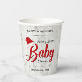 Merry Little KerstBaby shower Papieren Bekers (Voorkant)