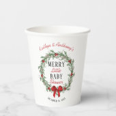 Merry Little KerstBaby shower Papieren Bekers (Voorkant)