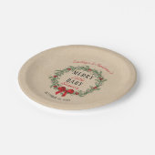 Merry Little KerstBaby shower Papieren Bordje (Gekanteld)