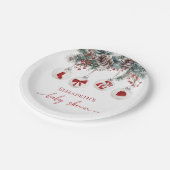 Merry Little KerstBaby shower Papieren Bordje (Gekanteld)