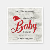 Merry Little KerstBaby shower Servet (Voorkant)