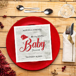 Merry Little KerstBaby shower Servet