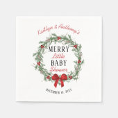 Merry Little KerstBaby shower Servet (Voorkant)