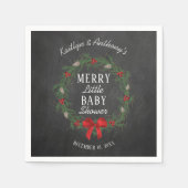 Merry Little KerstBaby shower Servet (Voorkant)