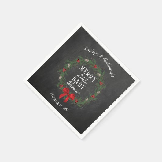 Merry Little KerstBaby shower Servet (Hoek)