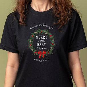 Merry Little KerstBaby shower T-shirt