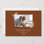 Merry Little KerstBotanical Overlay Foto Feestdagenkaart (Achterkant)