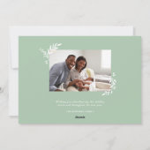 Merry Little KerstBotanical Overlay Foto Feestdagenkaart (Achterkant)