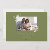 Merry Little KerstBotanical Overlay Foto Feestdagenkaart (Achterkant)