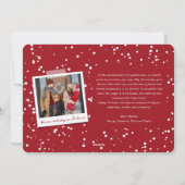 Merry Little Kerstchic Festive Flower 2 foto Feestdagenkaart (Achterkant)