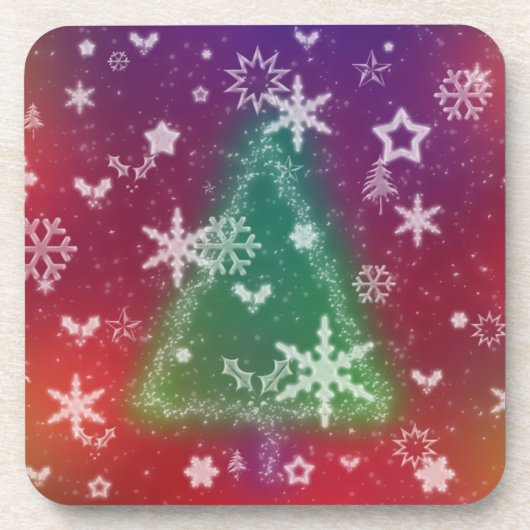 Merry Little Kerstcork Onderzetters (Voorkant)