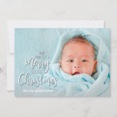 Merry Little Kerstfoto Feestdagenkaart (Voorkant)