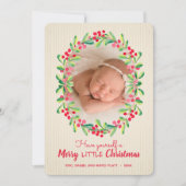 Merry Little Kerstfoto Feestdagenkaart (Voorkant)