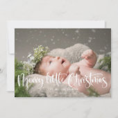 Merry Little Kerstfoto Feestdagenkaart (Voorkant)