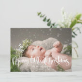Merry Little Kerstfoto Feestdagenkaart (Staand voorkant)