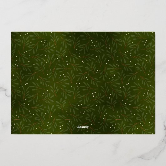 Merry Little Kerstfoto Folie Feestdagenkaart (Achterkant)