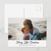 Merry Little Kersthandwritay Holiday Foto Feestdagenkaart (Voorkant / Achterkant)