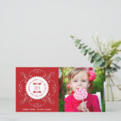 Merry Little KerstHappy NieuwYear Seal Foto Feestdagenkaart (Staand voorkant)