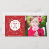 Merry Little KerstHappy NieuwYear Seal Foto Feestdagenkaart (Voorkant)