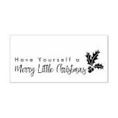Merry Little KerstHolly Leaf Rubberstempel (Afrduk)