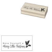Merry Little KerstHolly Leaf Rubberstempel (Gestempeld)