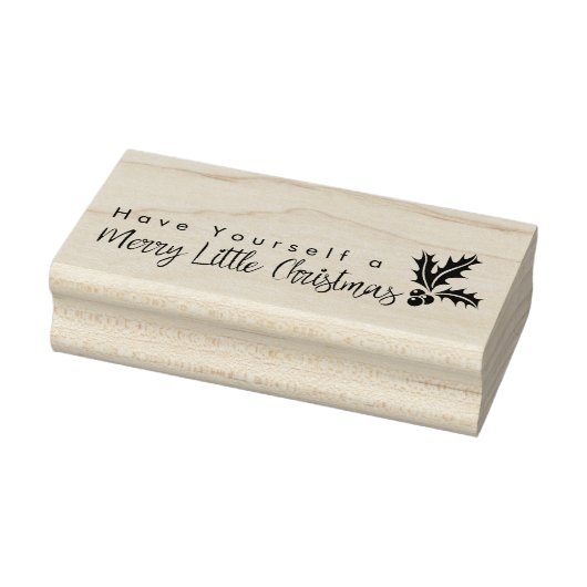 Merry Little KerstHolly Leaf Rubberstempel (Stempel)