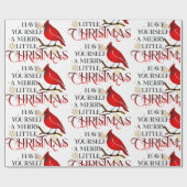 Merry Little Kerstkardinaal Cadeaupapier (Vlak)