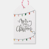 Merry Little Kerstkleurful String of Lights Cadeaulabel (Voorkant)
