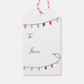 Merry Little Kerstkleurful String of Lights Cadeaulabel (Achterkant)