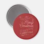 Merry Little KerstMagnet Magneet (Voorkant / Achterkant)