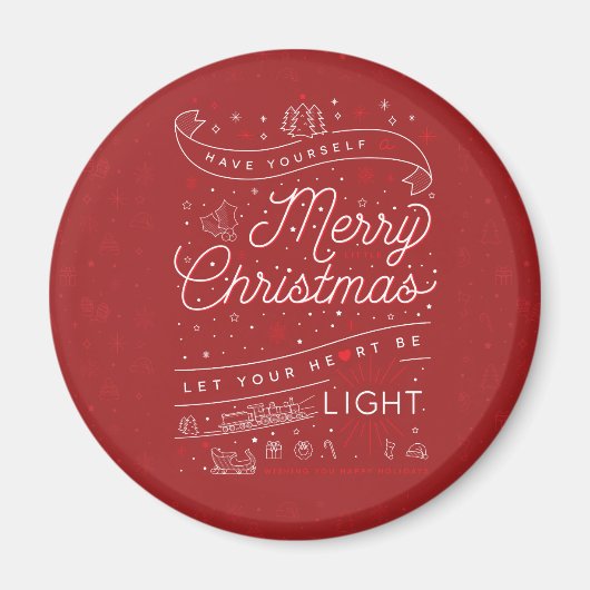 Merry Little KerstMagnet Magneet (Voorkant)