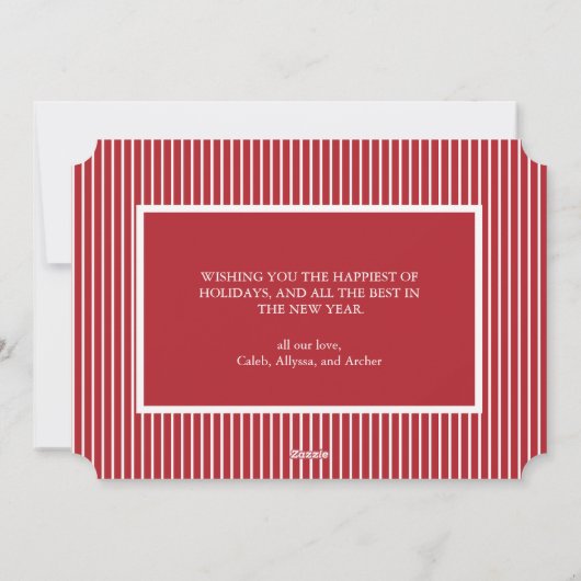 Merry Little Kerstmis Announountion Foto Feestdagenkaart (Achterkant)