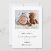 Merry Little Kerstmis Mistletoe Baby Foto Birth Aankondiging (Achterkant)