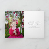 Merry Little Kerstmis Modern Typografie Foto Feestdagen Kaart (Binnen)