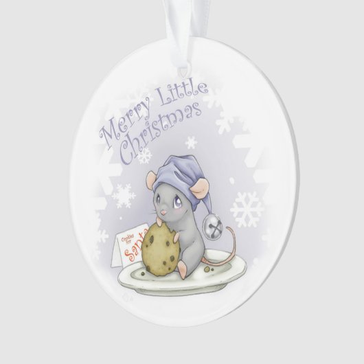 Merry Little Kerstmis Mouse Ornament (voorkant)
