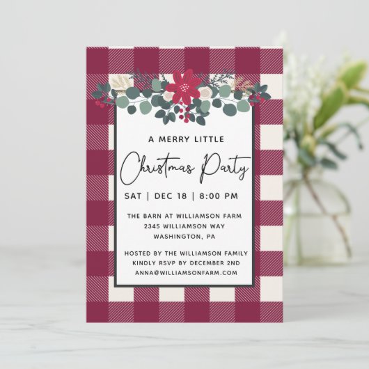 Merry Little Kerstparty country-speldenfamilie Kaart (Staand voorkant)