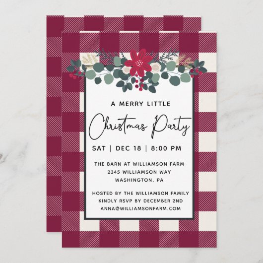 Merry Little Kerstparty country-speldenfamilie Kaart (Voorkant / Achterkant)